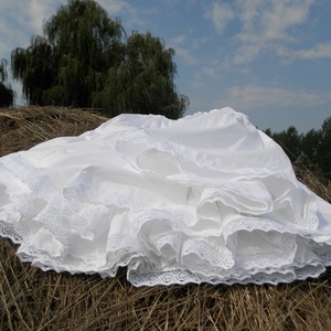 2 fodros alsószoknya, fehér néptánc szoknya -  népi ruha, népviselet kellék -  - Meska.hu