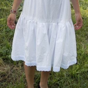 2 fodros alsószoknya, fehér néptánc szoknya -  népi ruha, népviselet kellék -  - Meska.hu