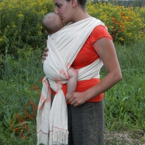Keresztszemes hordozókendő, kézműves kendő, sling, baby carrier -  - Meska.hu