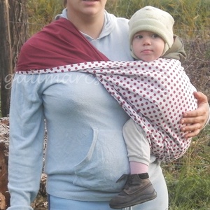 Kétszínű babahordozó erszény, hordozó, babaerszény, babazsák - BABAKÖZELBEN! - játék & sport - 3 éves kor alattiaknak - kenguru & hordozó - Meska.hu