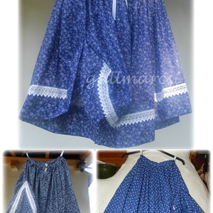 Kékfestő/ néptánc pörgős szoknya/ viselet (bármilyen méretben) - ruha & divat - női ruha - szoknya - Meska.hu
