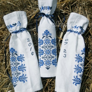 Keresztszemes borzsák, szörpös, pálinkás üvegdísz - Szép ajándék! - otthon & életmód - konyhafelszerelés, tálalás - tálalás - bortartó - Meska.hu