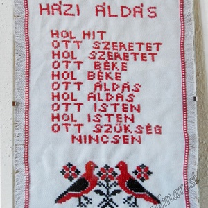 Házi áldás keresztszemes hímzéssel, Otthon & Életmód, Vallás, Házi áldás, Hímzés, MESKA
