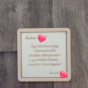 Keresztszülő felkérő ajándék - baba - mama - keresztelő kellékek - keresztszülő felkérő - Meska.hu