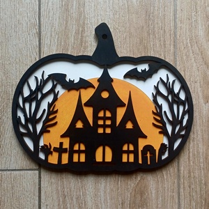 Halloween ajtódísz - otthon & életmód - dekoráció - halloween - halloweeni ajtódíszek és ablakdíszek - Meska.hu