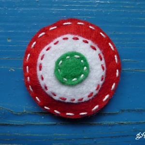 Kerek kokárda - ékszer - kitűző és bross - kitűző - Meska.hu