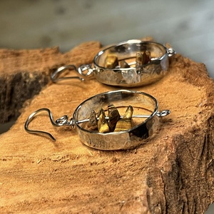 Kör fülbevaló - ékszer - fülbevaló - lógós kerek fülbevaló - Meska.hu