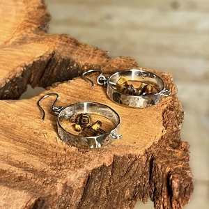 Kör fülbevaló - ékszer - fülbevaló - lógós kerek fülbevaló - Meska.hu