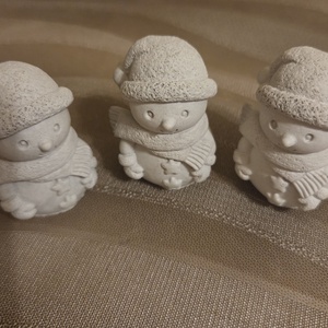 Hóember gipszfigura 3db, Kellékek & szerszámok, Dekorációs kellékek, Figurák, Gipszöntés, MESKA