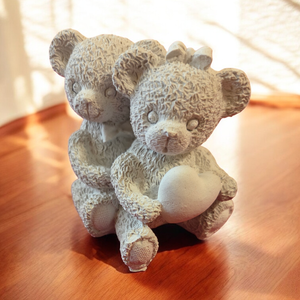 Gipsz macik szívvel natúr vagy festett - kellékek & szerszámok - dekorációs kellékek - figurák - Meska.hu