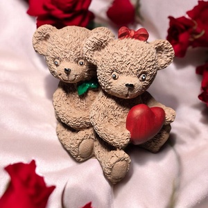 gipsz macik szívvel - otthon & életmód - dekoráció - dísztárgy - Meska.hu