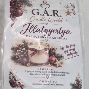 hópehely illatgyertya - karácsony - karácsonyi lakásdekoráció - karácsonyi illatgyertya, mécses - Meska.hu