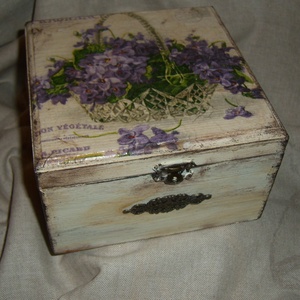 Egy kosár ibolya- nostalgia doboz, vintage doboz -  - Meska.hu