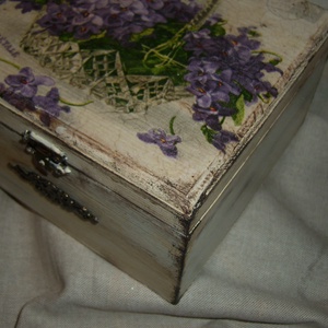 Egy kosár ibolya- nostalgia doboz, vintage doboz -  - Meska.hu