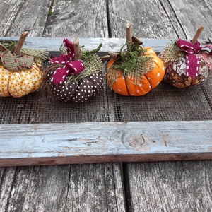 Édes Tököcskék. -4 db textil tök, dekoráció, őszi asztaldísz - otthon & életmód - dekoráció - Meska.hu