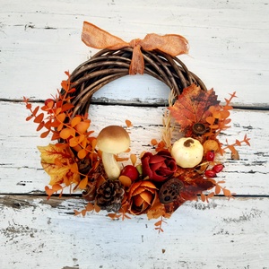 Isten hozott Ősz!- termés koszorú, ajtódísz, őszi koszorú Azonnal vihető! - otthon & életmód - dekoráció - ajtó- és ablak dekoráció - ajtódísz & kopogtató - Meska.hu