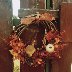 Isten hozott Ősz!- termés koszorú, ajtódísz, őszi koszorú Azonnal vihető! - otthon & életmód - dekoráció - ajtó- és ablak dekoráció - ajtódísz & kopogtató - Meska.hu