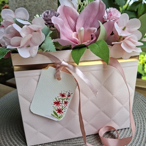 Különleges pillanat- Orchideás  virágtáska,  ünnepi alkalmakra, AZONNAL VIHETŐ! - otthon & életmód - dekoráció - virágdísz és tartó - virágbox, virágdoboz - Meska.hu
