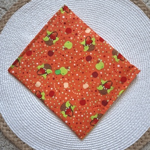 Uzsonnás zsák almáskosár mintával - otthon & életmód - dekoráció - virágdísz és tartó - csokor & virágdísz - Meska.hu