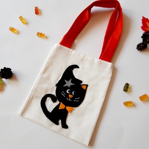 Fekete boszimacska- halloween táska gyerekeknek - Meska.hu