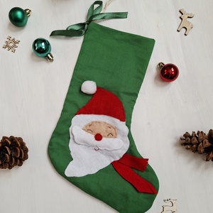 Mikulás zokni- karácsonyi ajándékzsák, mikulás és karácsonyi dísz, Karácsony, Adventi díszek, Adventi naptár, Varrás, MESKA