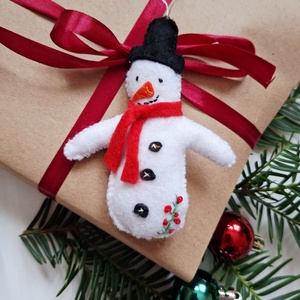  Karácsonyi erdő 4 db filc szett, karácsonyi dekoráció, függődíszek  - karácsony - karácsonyi lakásdekoráció - karácsonyfadíszek - Meska.hu