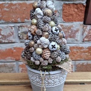 Természetes karácsony - adventi asztali dísz, termés fenyő karácsonyi dísz, - karácsony - adventi díszek - adventi asztaldísz - Meska.hu