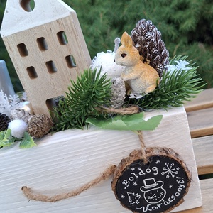 Karácsonyi faházikó -adventi, karácsonyi gyertyadísz, adventi ládika - karácsony - adventi díszek - adventi gyertyadíszek és koszorúdíszek - Meska.hu