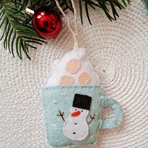 Karácsonyi kávés bögrék-karácsonyfadísz, ajándékkísérő, dekoráció - karácsony - karácsonyi lakásdekoráció - karácsonyfadíszek - Meska.hu