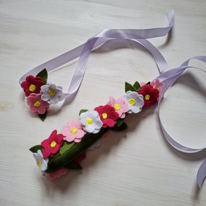 Tavaszi virágos fejdísz és csuklódísz kislánynak - farsangi jelmez, álarc kiegészítő Azonnal vihető! - ruha & divat - jelmez & álarc - jelmez - Meska.hu