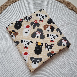 Cuki kutyák- újra szalvéta, textil szalvéta, csomagolás - otthon & életmód - konyhafelszerelés, tálalás - konyhai textil - szalvéta - Meska.hu
