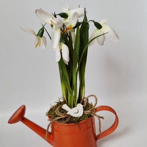 Gyere Tavasz! Hóvirágos  kanna- tavaszi dekoráció, asztaldísz, húsvéti dísz - ünnepi díszek, dekorációk - húsvéti díszek és dekorációk - húsvéti asztaldíszek - Meska.hu