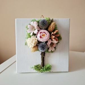 Életfa- fatáblás kép természetes anyagokból, ajándékba, ballagásra, ünnepi alkalmakra Azonnal vihető! - otthon & életmód - dekoráció - fali és függő dekoráció - függődísz - Meska.hu