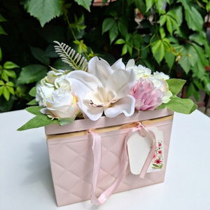 Különleges pillanat- Orchideás virágtáska, ünnepi alkalmakra, AZONNAL VIHETŐ! - Meska.hu