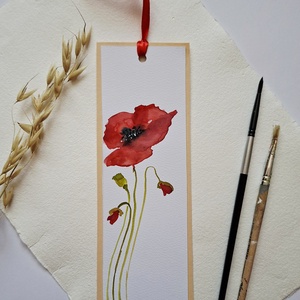 Vadvirágok/ Pipacsos, könyvjelző- pedagógusnapra, ünnepi alkalmakra Azonnal vihető! - Meska.hu