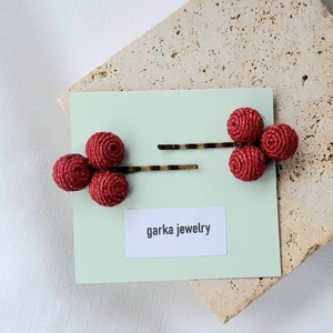 Bogyós hullámcsatok  - ruha & divat - hajdísz & hajcsat - hajcsat & hajtű - Meska.hu