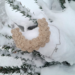 Natúr kender nyaklánc - Meska.hu