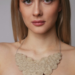 Natúr kender nyaklánc - Meska.hu