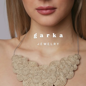 Natúr kender nyaklánc - Meska.hu