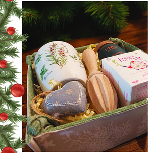 Rozmaring- vászonkosaras ajándék  - Meska.hu