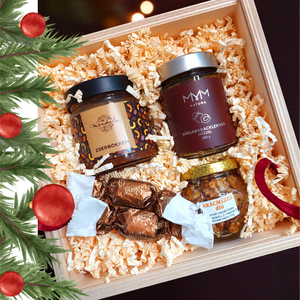 Zserbó- fadobozos ünnepi ajándék a zserbó ízeivel - élelmiszer - gourmet ajándékcsomag - Meska.hu