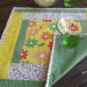 Textilszalvéta pogácsáskosárba patchwork módra -  - Meska.hu