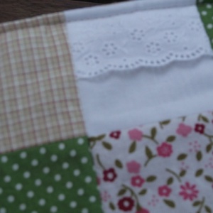 Romantikus patchwork kosár csipkével (nagyobbacska) -  - Meska.hu
