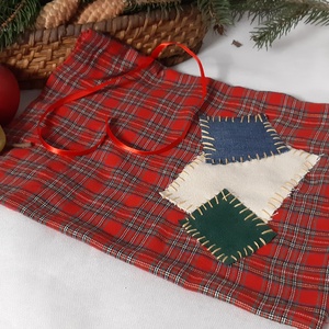 Textil mikulászsák kézzel rávarrt foltokktal - karácsony - mikulás - mikulás zsák, zokni, csizma - Meska.hu