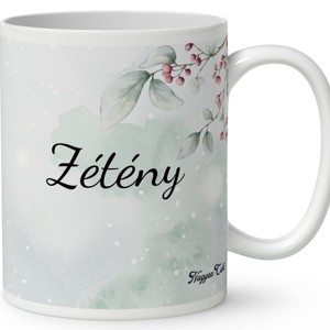 Névvel kérhető - Cuki téli jávorszarvas mintás bögre - otthon & életmód - konyhafelszerelés, tálalás - tálalás - bögre & csésze - Meska.hu