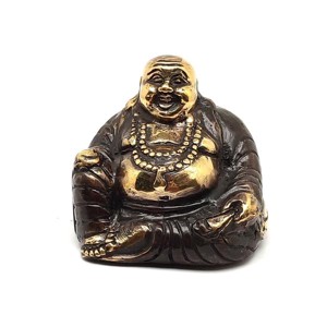 Réz figura Buddha nevető óarany 5x6cm, Otthon & Életmód, Dekoráció, Spiritualitás, , MESKA