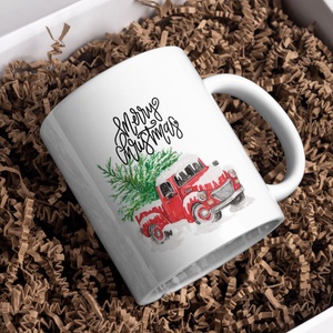 Karácsonyi bögre autóval, Művészet, Grafika & Illusztráció, Digitális, Mindenmás, MESKA