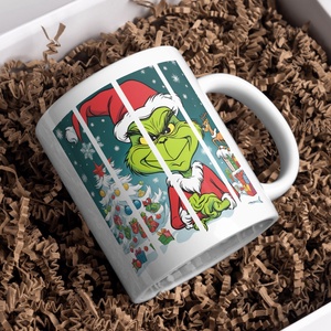 Grinch bögre, Otthon & Életmód, Konyhafelszerelés, tálalás, Tálalás, Bögre & Csésze, Fotó, grafika, rajz, illusztráció, MESKA