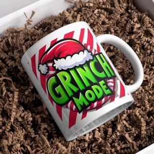 Grinch bögre, Otthon & Életmód, Konyhafelszerelés, tálalás, Tálalás, Bögre & Csésze, Fotó, grafika, rajz, illusztráció, MESKA