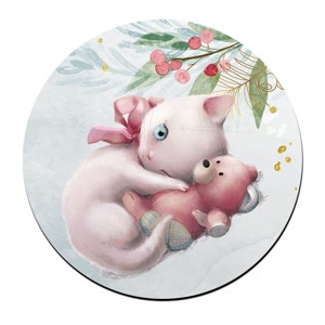 Cica macival mintás bögre alátét, , , MESKA